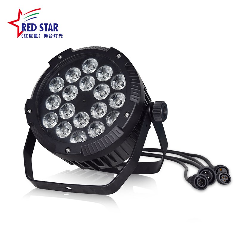 18-LED Waterproof Flat RGBW PAR Light with DMX512 Control RG-312