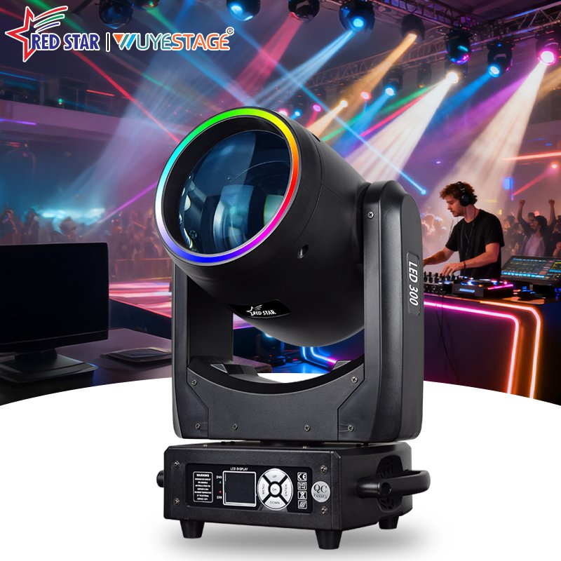 300W LED Beam Moving Head Light with RGB Pattern and Prism Effects RG-330