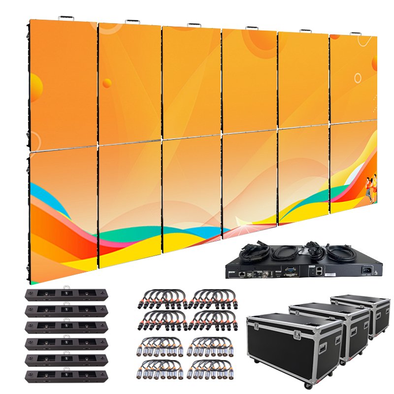 50X50-50X100显示屏模板 P3.91 Outdoor 500×100mm LED Rental Display Panel