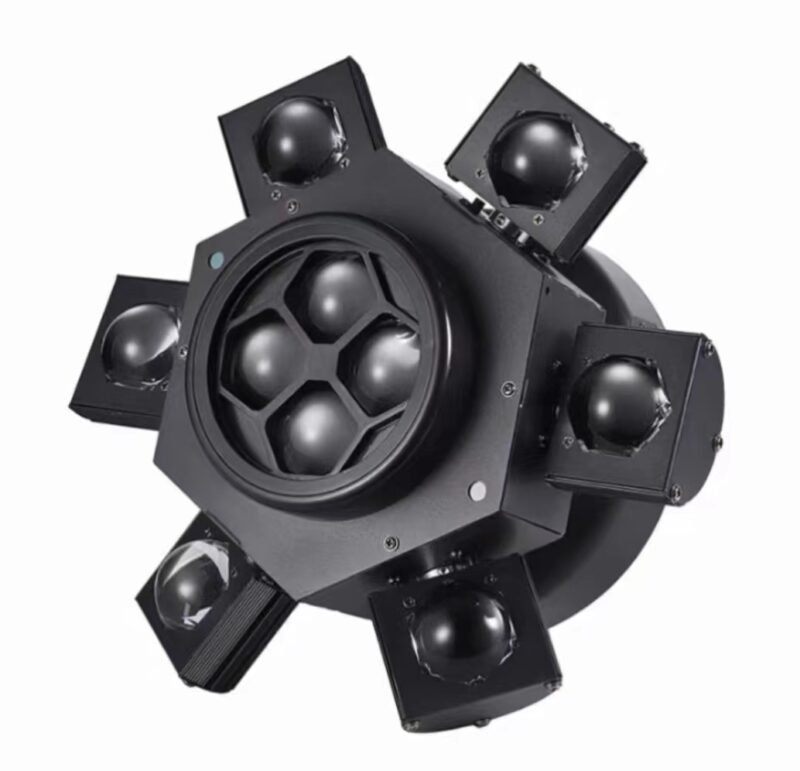 Six-Head 4-in-1 Whirlwind Moving Light RGBW LED + Laser + Strobe Stage Effect Light RG-261A