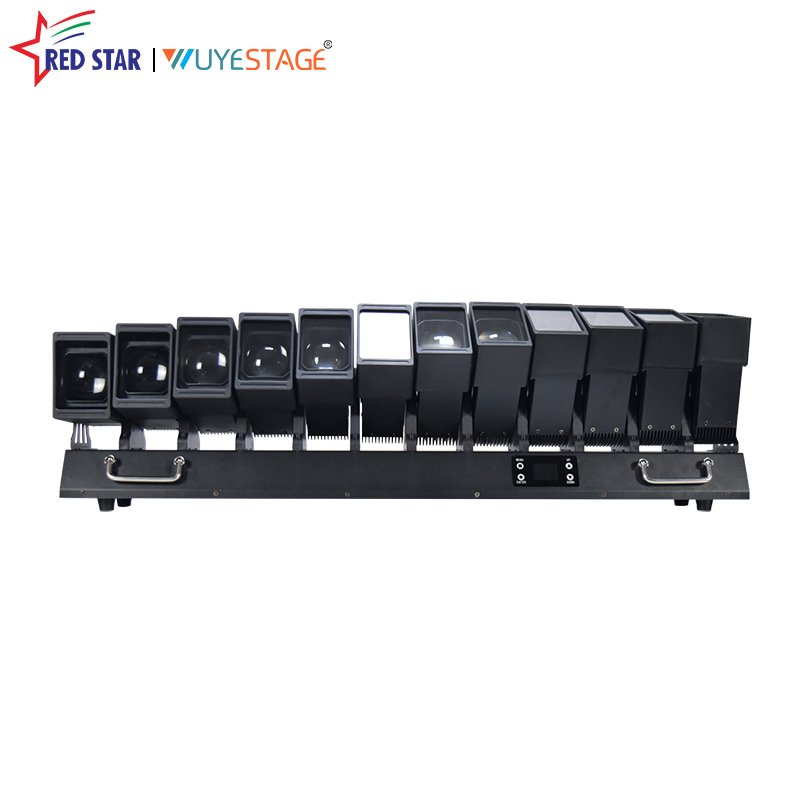 12×60W RGBW LED Swing Beam Zoom Moving Head Light with LED Strip RG-766