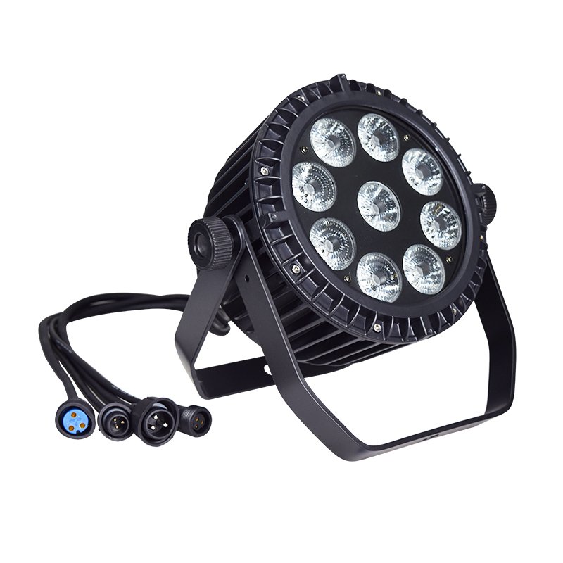 7/9-LED Waterproof Flat RGBW PAR Light with DMX512 Control RG-433