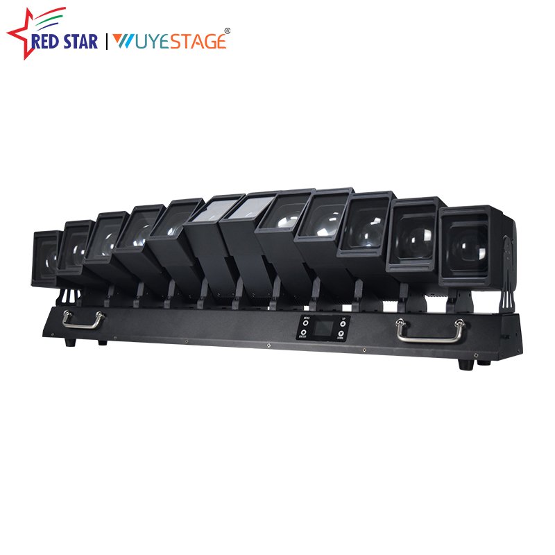 12×60W RGBW LED Swing Beam Zoom Moving Head Light with LED Strip RG-766
