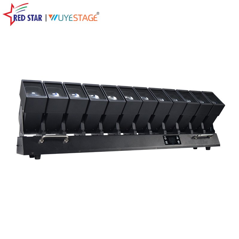 12×60W RGBW LED Swing Beam Zoom Moving Head Light with LED Strip RG-766