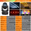 380W Beam Moving Head Light | Ultra Narrow Beam Stage Lighting Fixture RG-128 PLUS