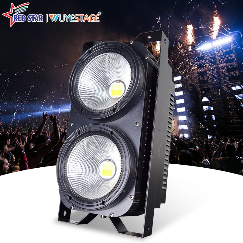 2-Head 200W COB Blinder Light with DMX512 Control (Customizable Warm White/RGB) RG-244D