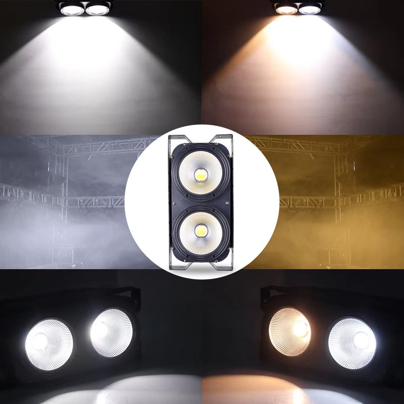 2-Head 200W COB Blinder Light with DMX512 Control (Customizable Warm White/RGB) RG-244D