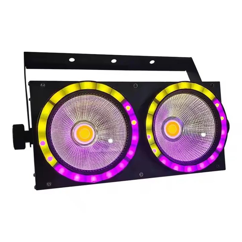 2-Head 200W COB Blinder Light with RGB Auxiliary Light and DMX512 Control RG-244G