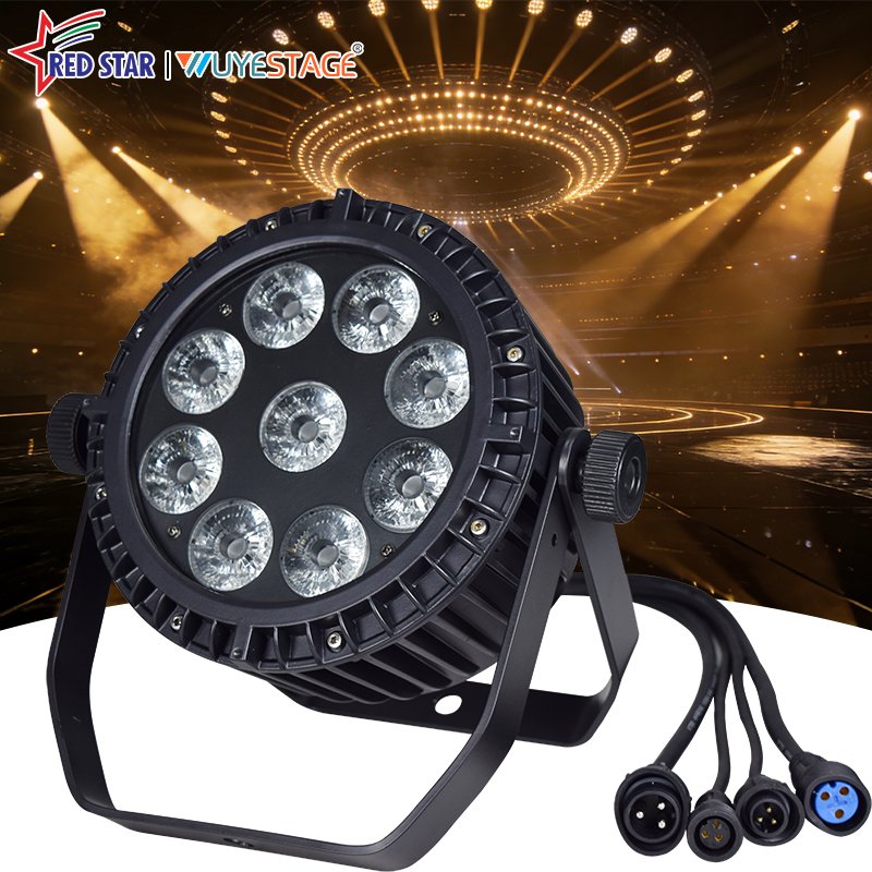7/9-LED Waterproof Flat RGBW PAR Light with DMX512 Control RG-433