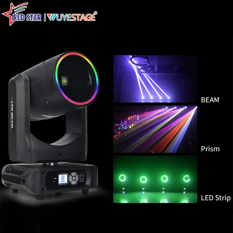 300W LED Beam Moving Head Light with RGB Pattern and Prism Effects RG-330