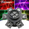 Six-Head 4-in-1 Whirlwind Moving Light RGBW LED + Laser + Strobe Stage Effect Light RG-261A