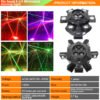 Six-Head 4-in-1 Whirlwind Moving Light RGBW LED + Laser + Strobe Stage Effect Light RG-261A