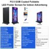 P2.5 GOB Coated Foldable LED Poster Screen for Indoor Advertising