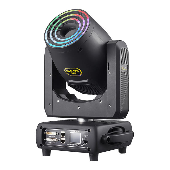 RG-769 10W RGB Moving Head Laser - 30KPPS ILDA & Art-Net Animation Projector