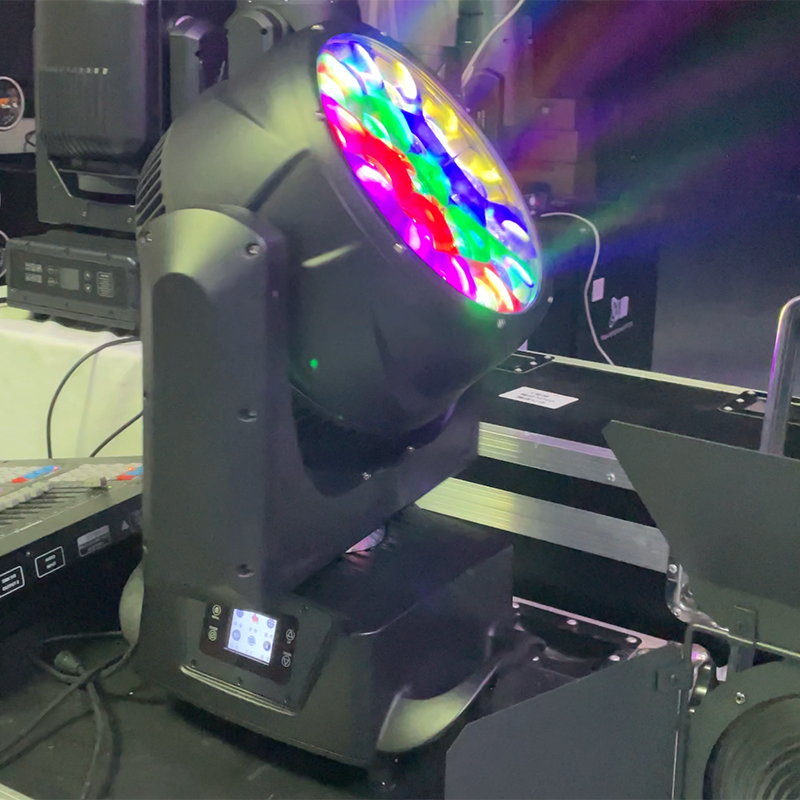 IP65 Waterproof 19x40W RGBW 4-in-1 LED Bee Eye Moving Head Wash Zoom Light for Outdoor Stage Events