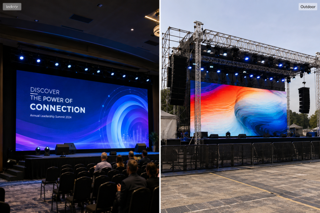 03-p3-91-indoor-vs-outdoor-display P3.91 indoor vs outdoor LED display comparison