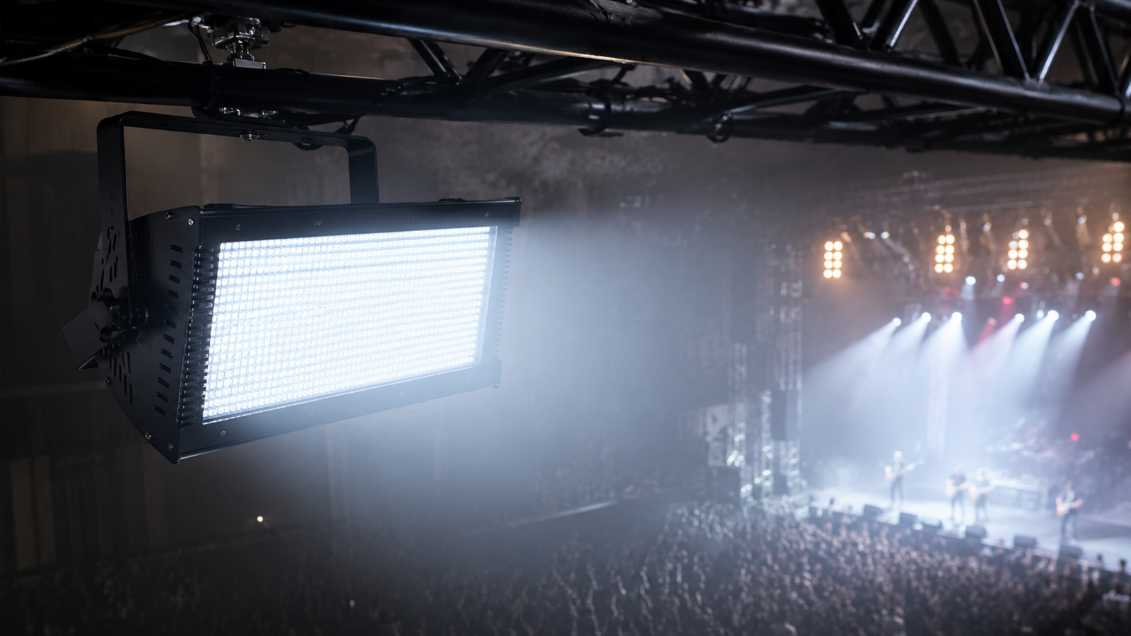 What is a strobe light on a concert stage
