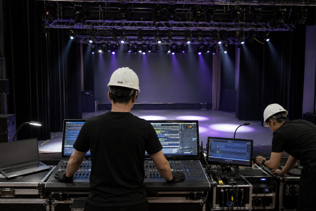 4-theatre-lighting-dmx-commissioning Theatre stage lighting DMX addressing and commissioning process