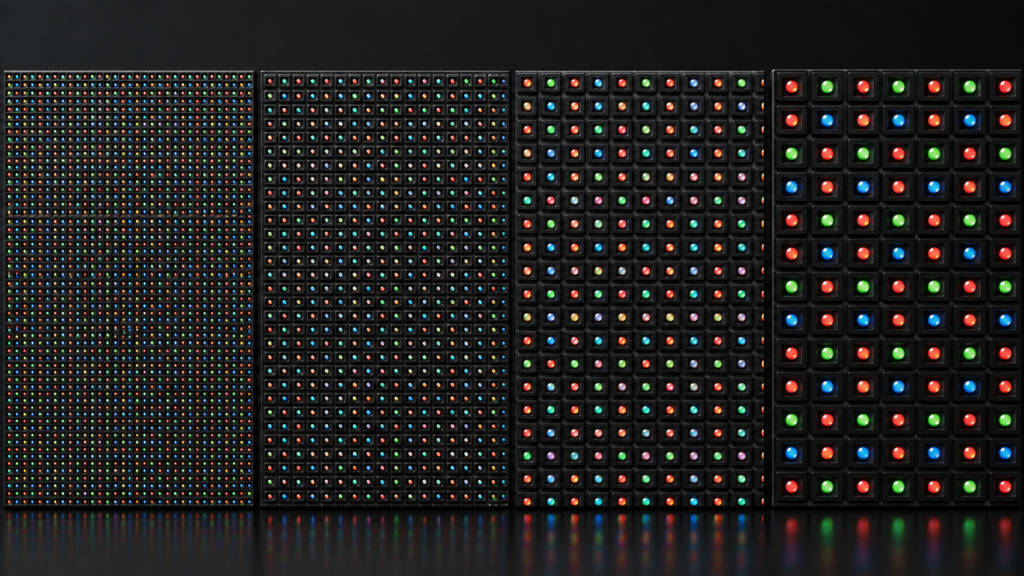 LED wall pixel pitch and viewing distance comparison from P1.953 to P3.91
