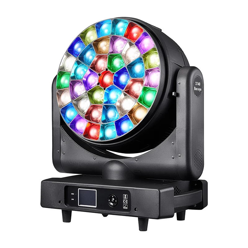 37x40W Focusing Bee Eye Moving Head Light — 37x40W focusing bee eye moving head with multicolor LED face