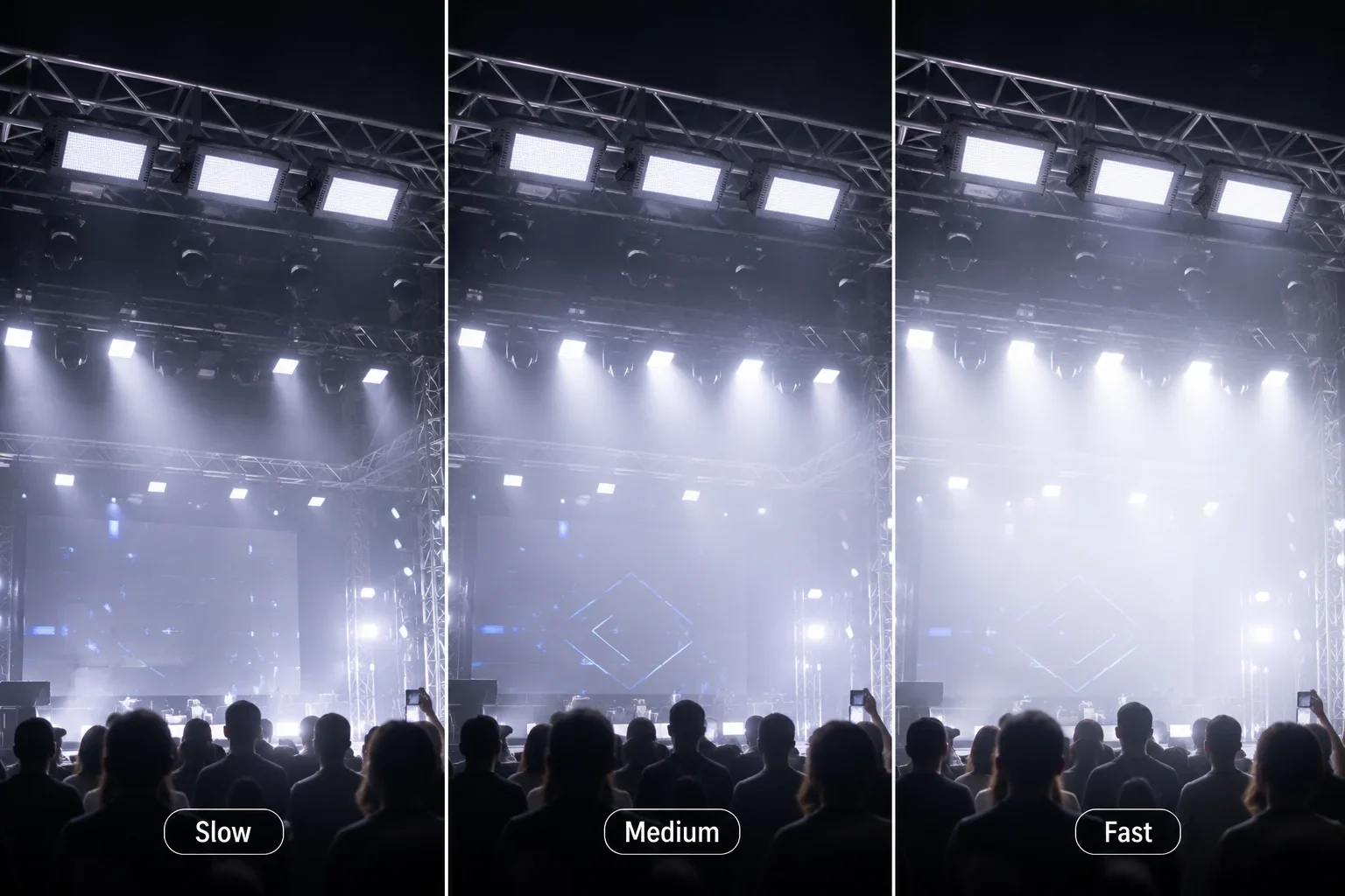 How a stage strobe light creates repeated flashes