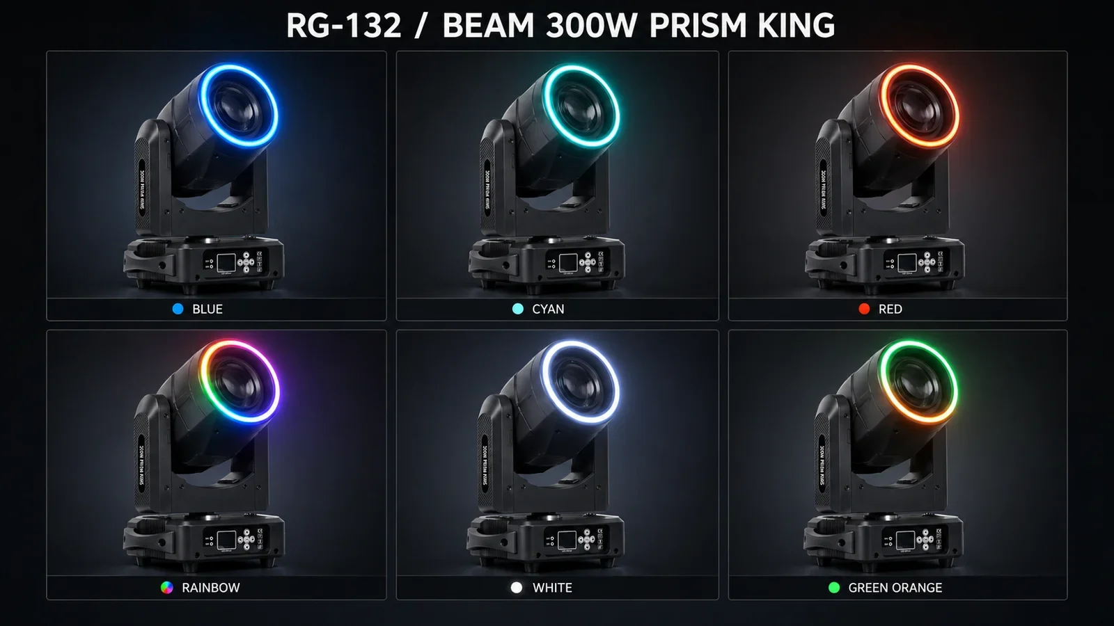 RG-132 RGB front ring moving head light effects