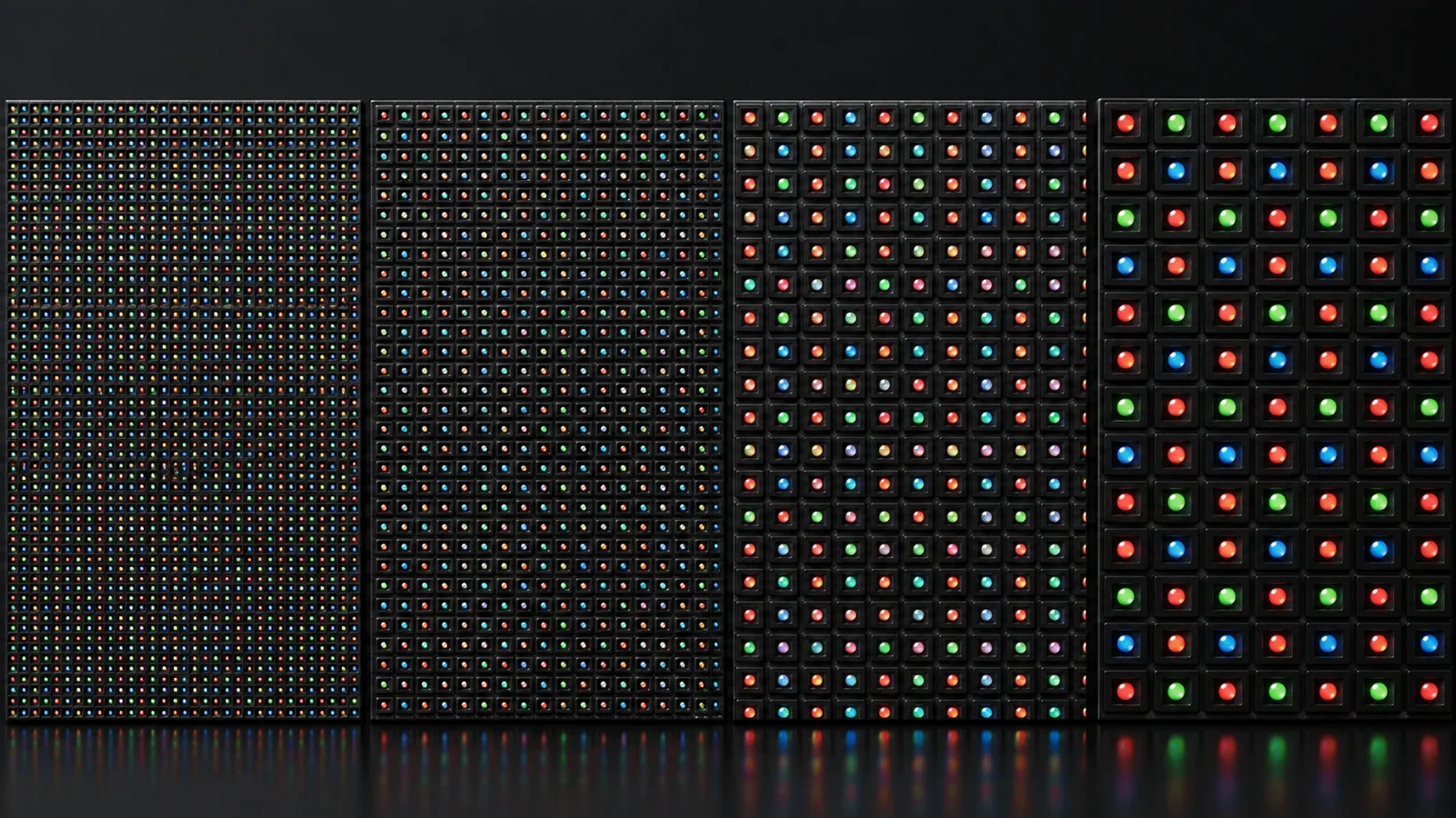 LED wall pixel pitch and viewing distance comparison from P1.953 to P3.91