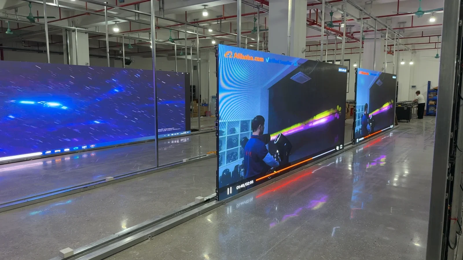 Outdoor LED screen factory acceptance test before shipment