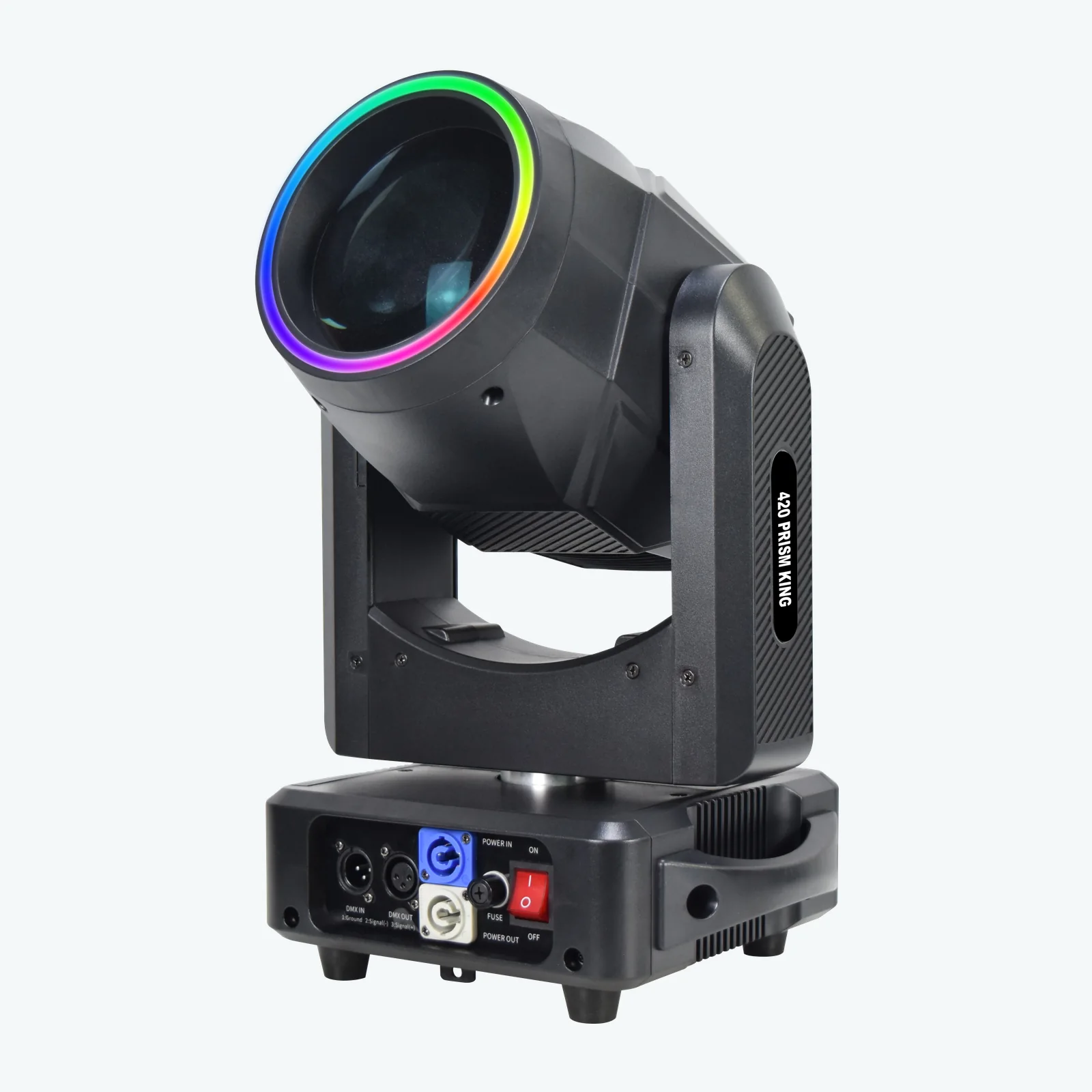 420 Prism King beam light DMX and power connections