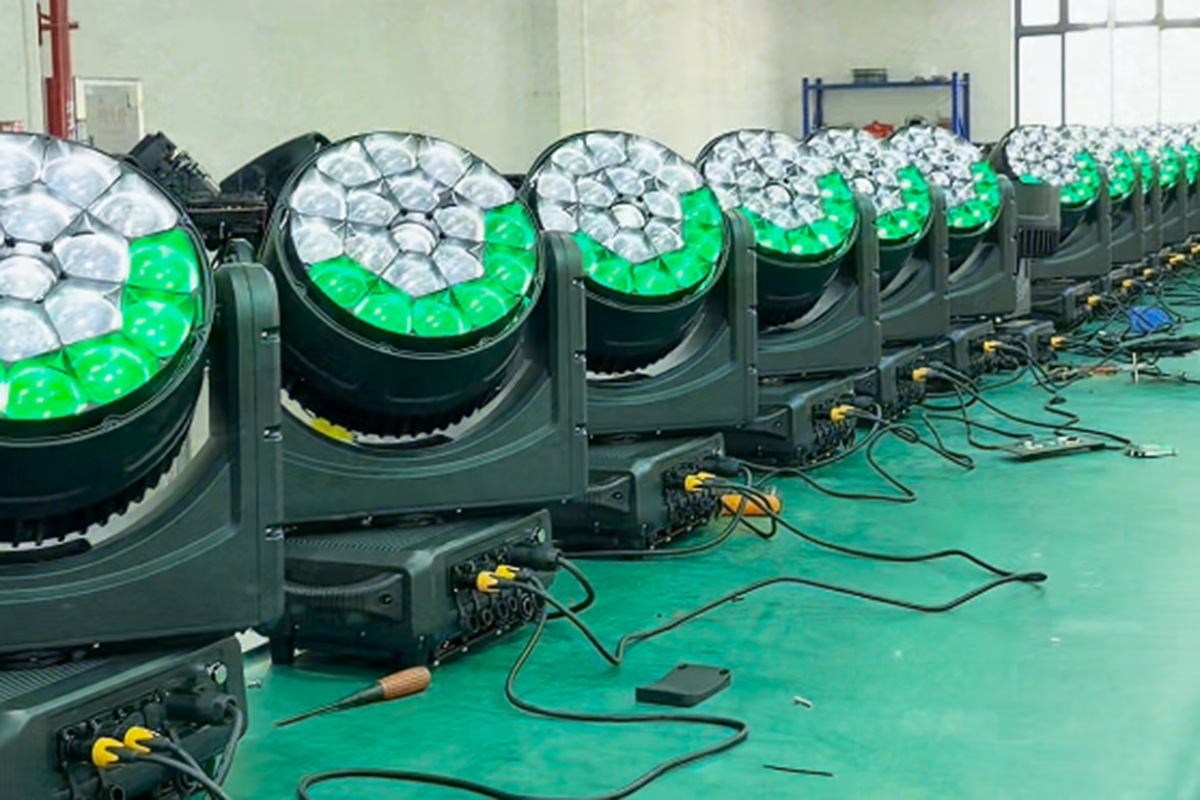 WUYESTAGE LED wash light function and output testing