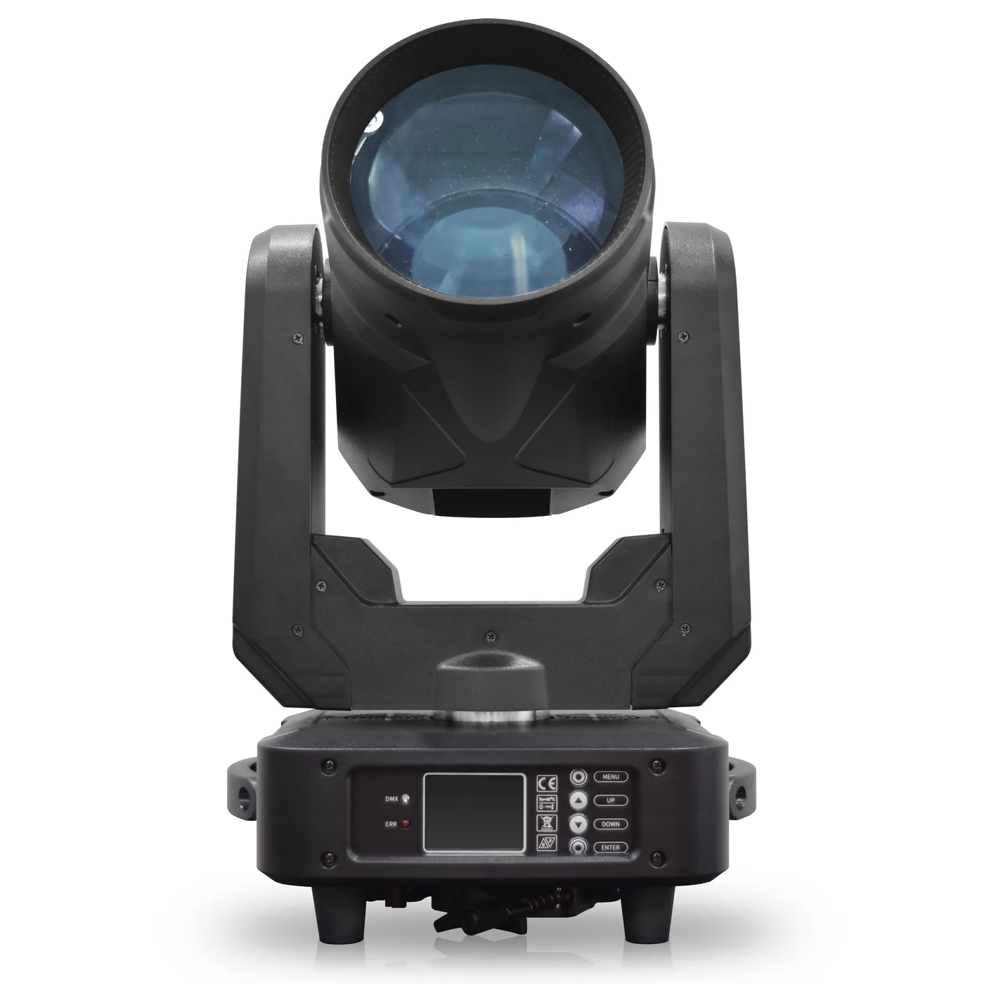 Front view of the 380W beam moving head and control panel