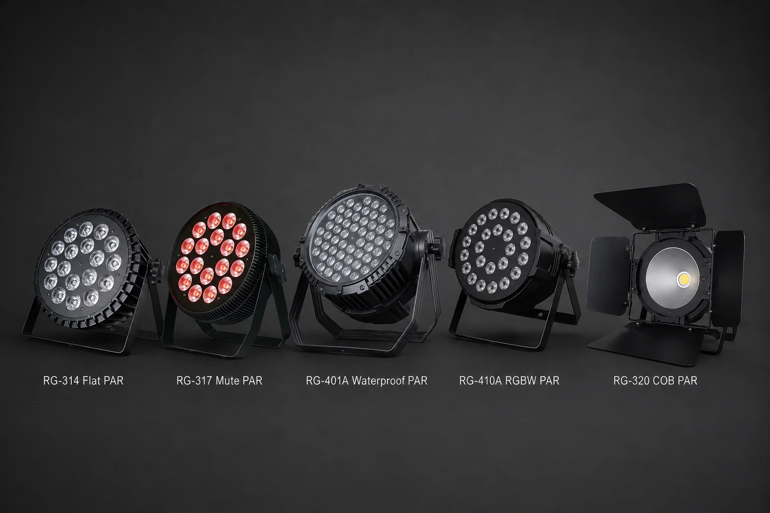 Comparison of flat silent waterproof RGBW and COB LED PAR lights