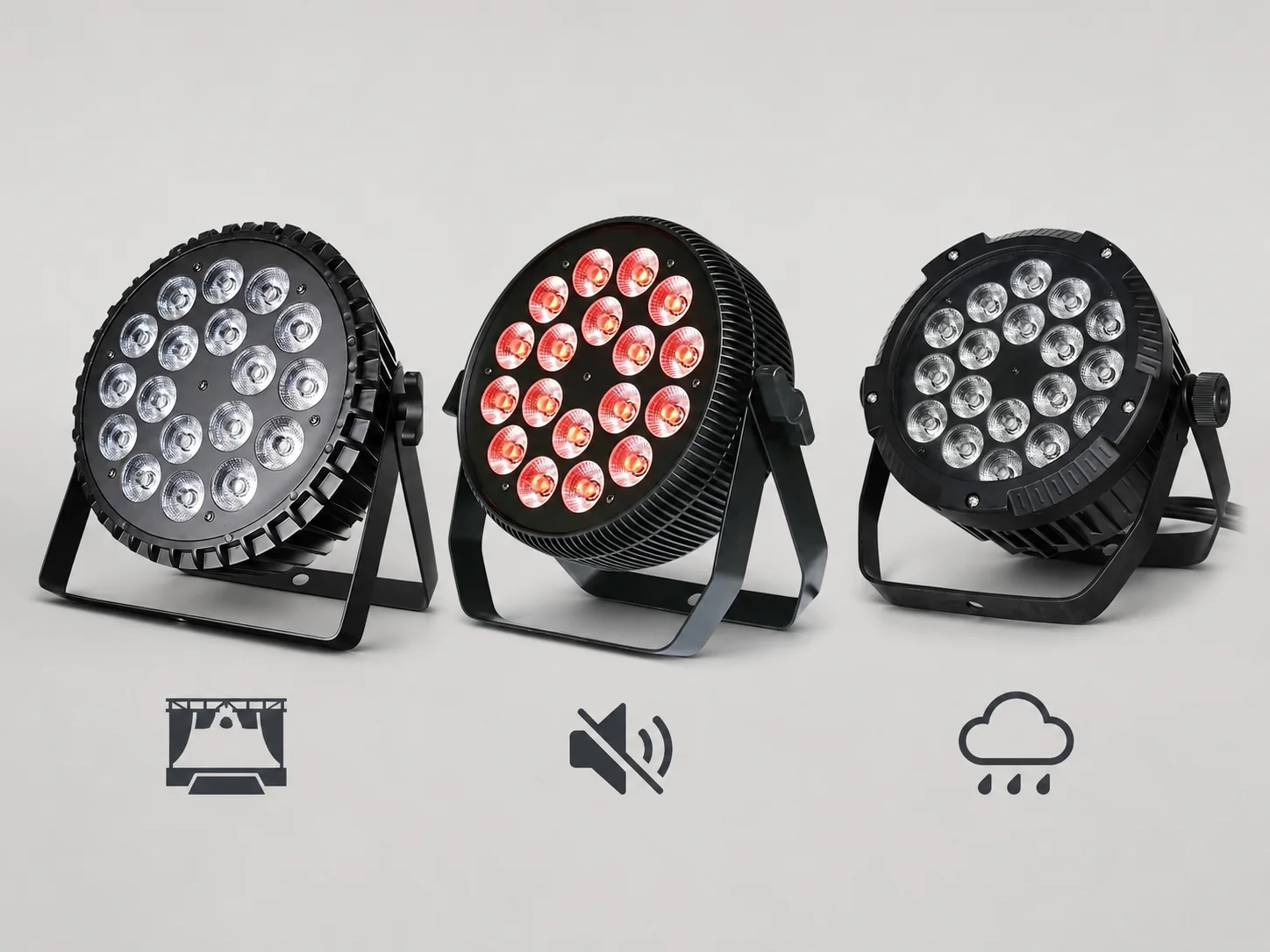LED PAR fixtures for indoor and outdoor church stage wash