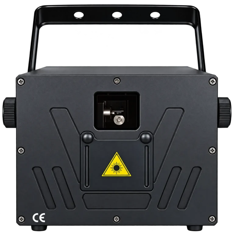 Compact RGB animation laser projector with mounting bracket
