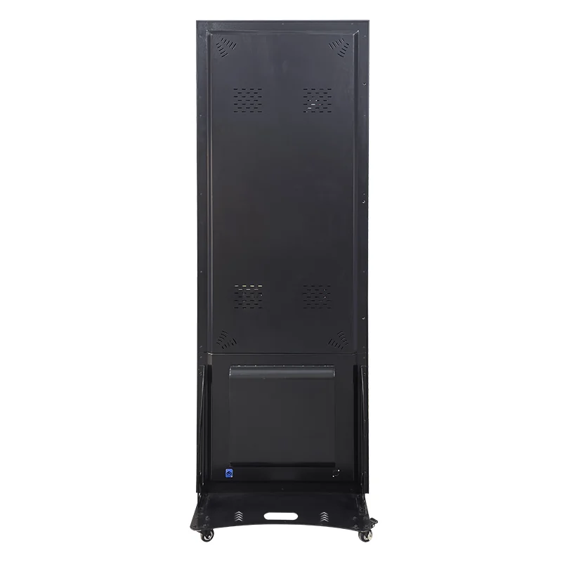 Rear view of the indoor LED poster display housing and service compartment