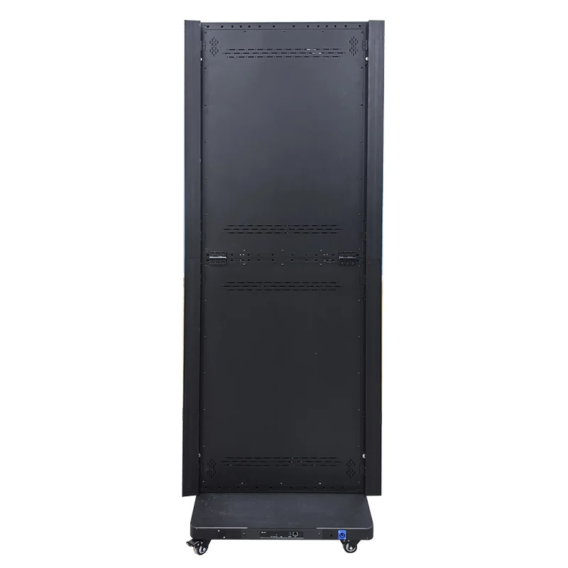 Rear view of a rear-service modular LED poster display