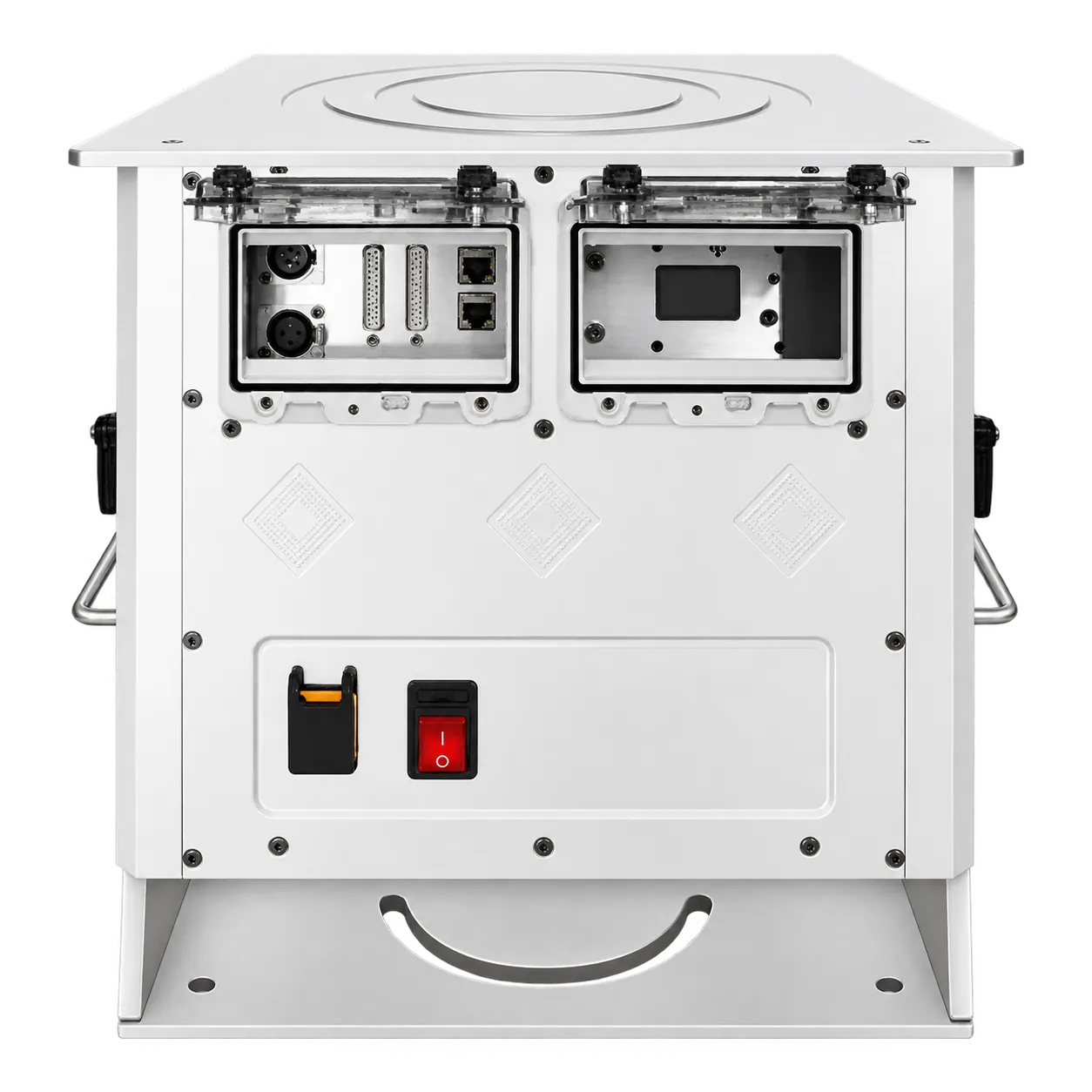 Rear connector and control area of outdoor laser projector