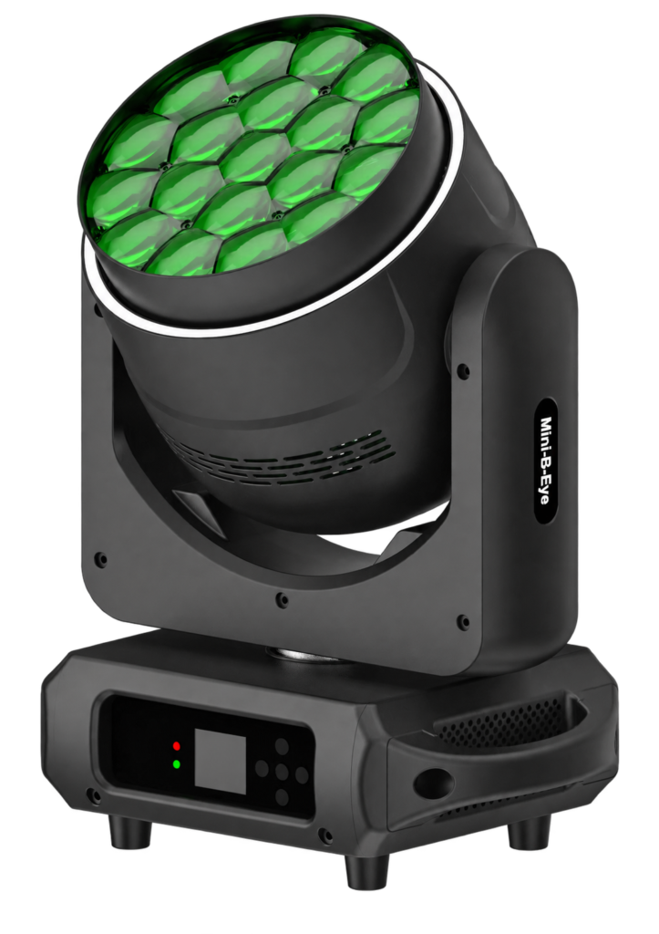19x15W Focusing Bee Eye Moving Head — 19x15W focusing bee-eye moving head front angle