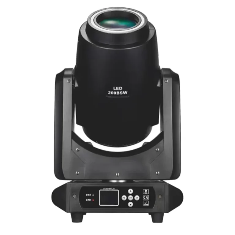 200W LED BSW Moving Head Light LED BSW moving head front view with lens and control display