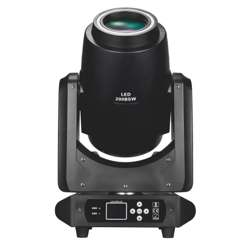 200W LED BSW Moving Head Light LED BSW moving head front view with lens and control display
