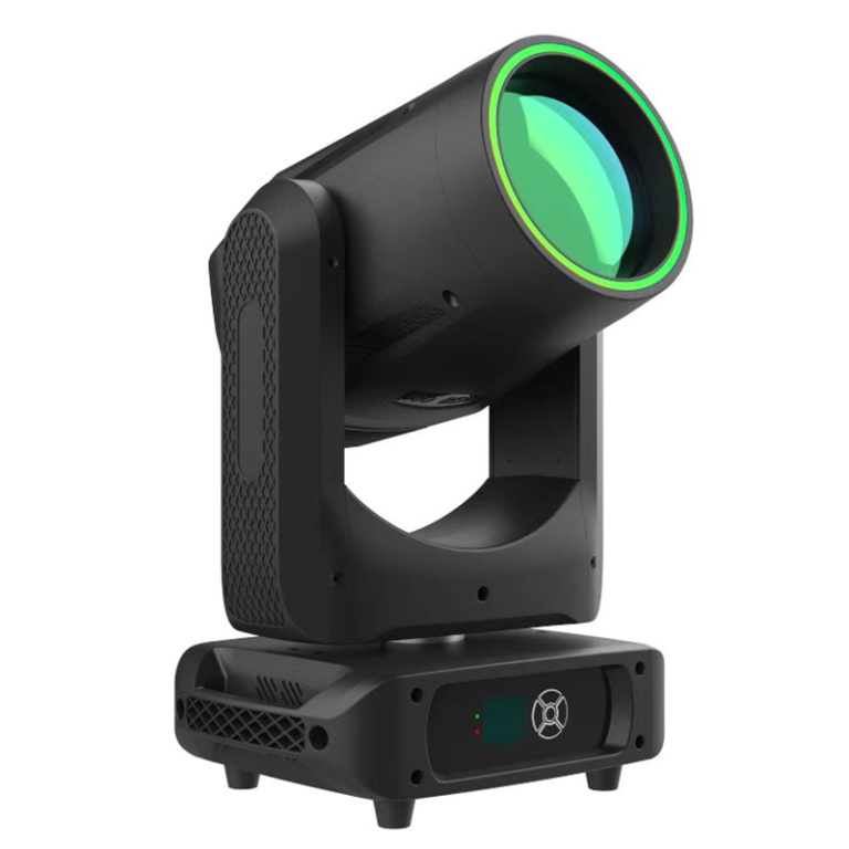 380W six-prism beam moving head light, angled product view