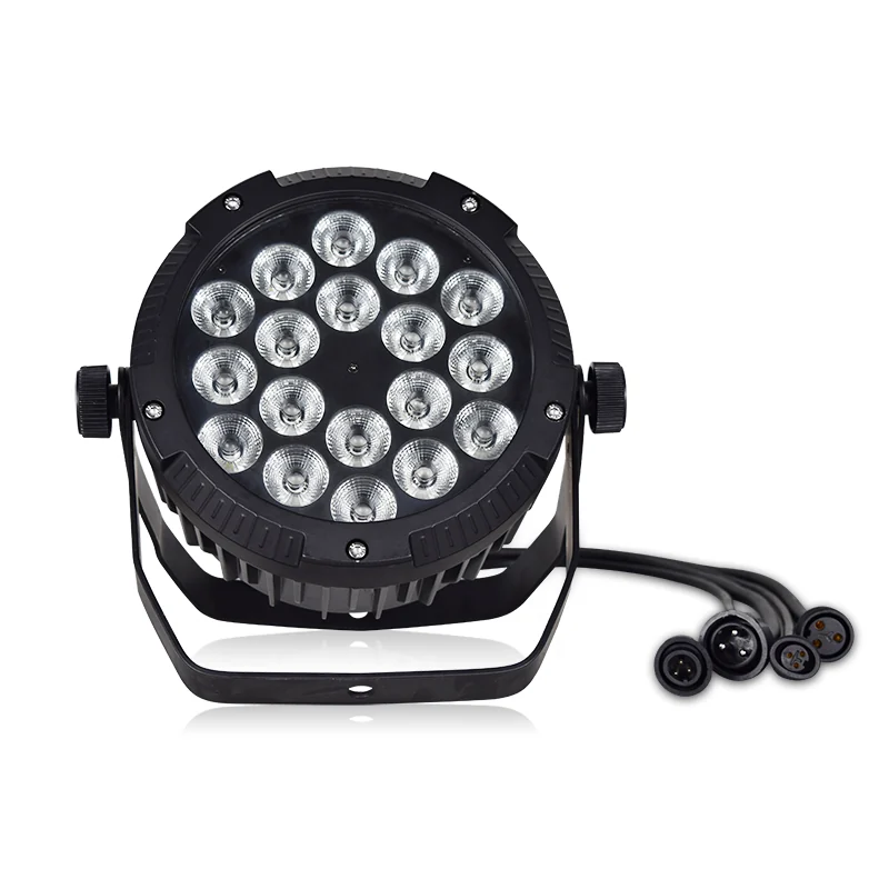 18-LED IP65 Waterproof Flat PAR Light — RG-312 18-LED IP65 waterproof flat PAR front view