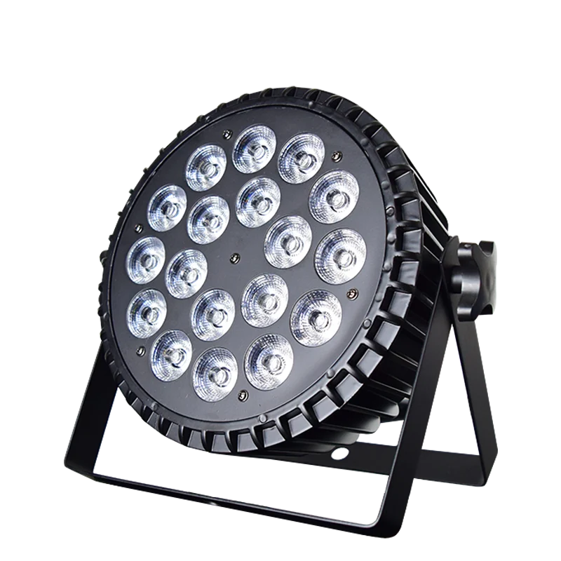 14/18/54-LED Cast-Aluminum Flat PAR Light — 18-position cast-aluminum flat PAR light