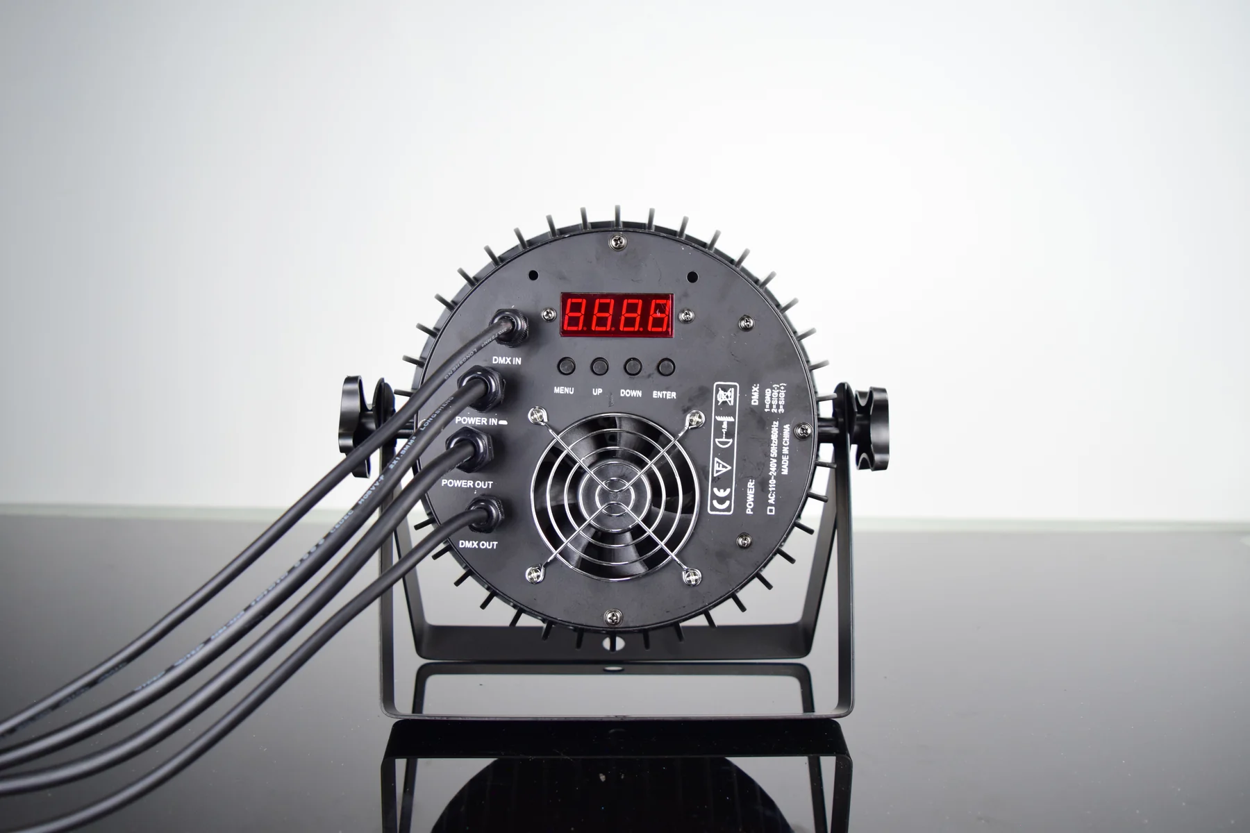RG-314 rear display fan power and DMX connections