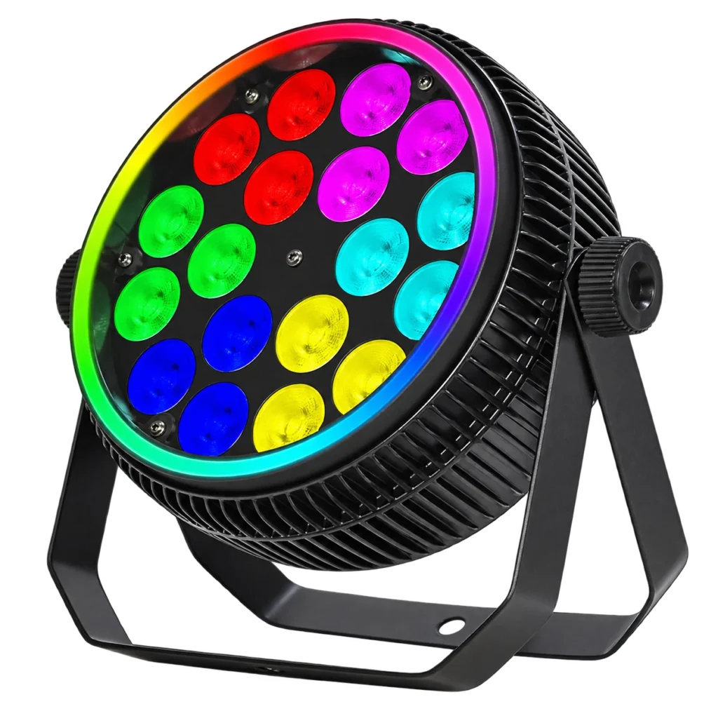 18-LED RGBW Mute PAR Light with Pixel Strip