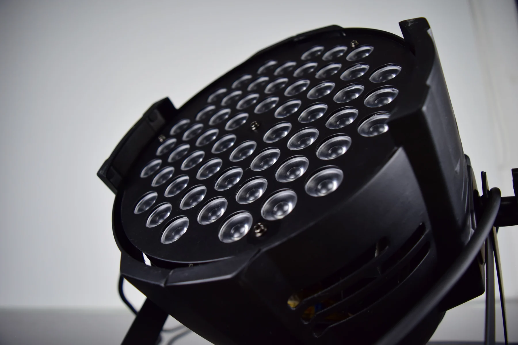 Close view of the 54 LED lenses on RG-407