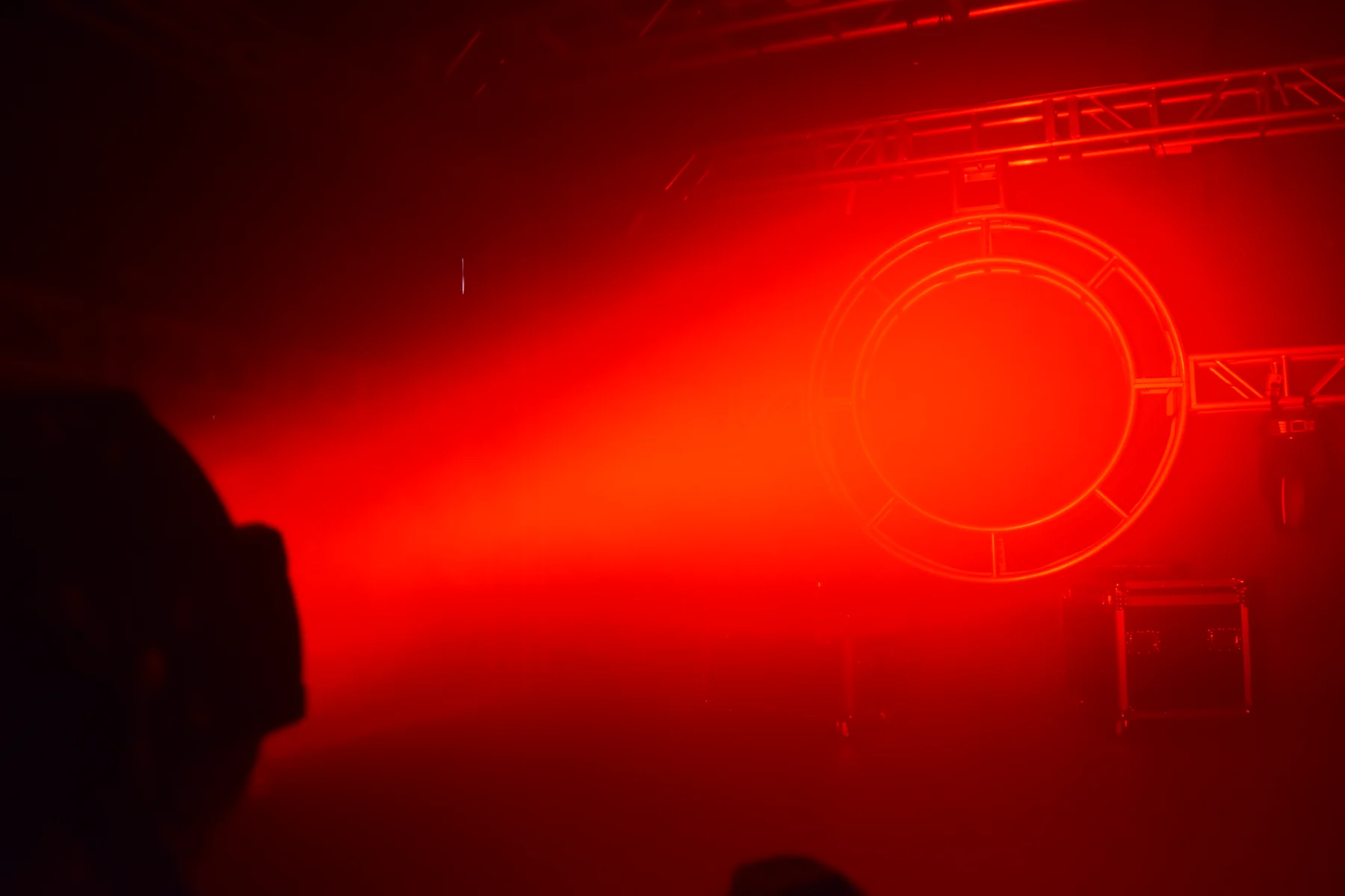 Red wash output from RG-407 in a stage test