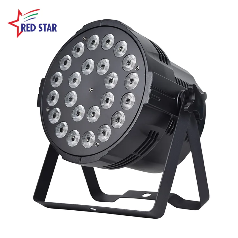 24-LED Cast-Aluminum Full-Color PAR — Angled front view of RG-410B 24-LED PAR light