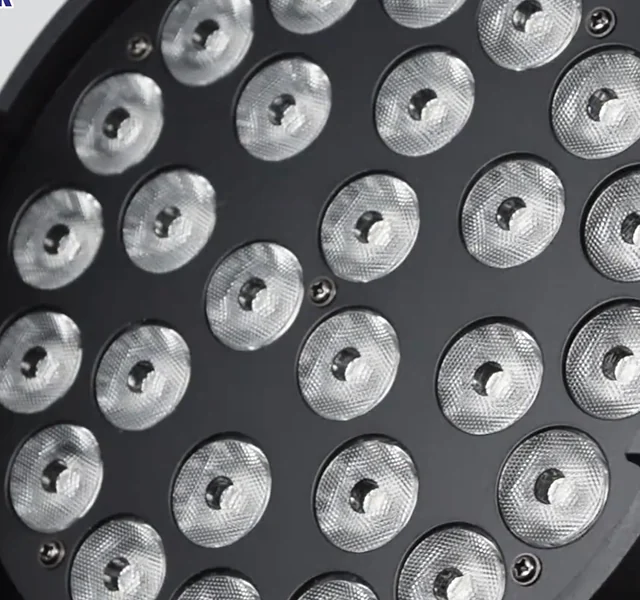 Close-up of the RG-411C 27-LED lens array