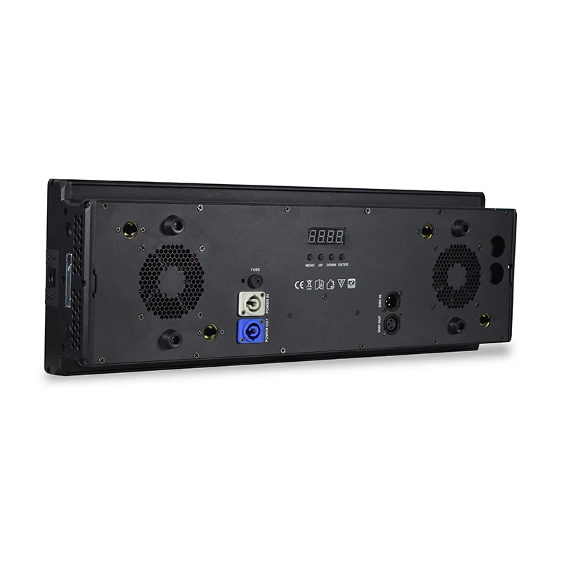 Rear view of the RGBW stage effect light with cooling and connection panels